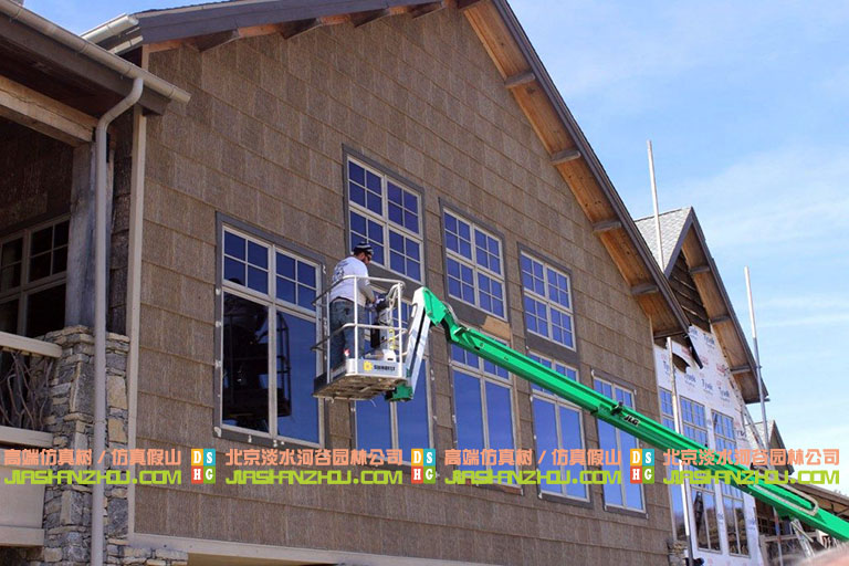 知道嗎仿真樹皮房在國外特別的時興有北京公司制作的