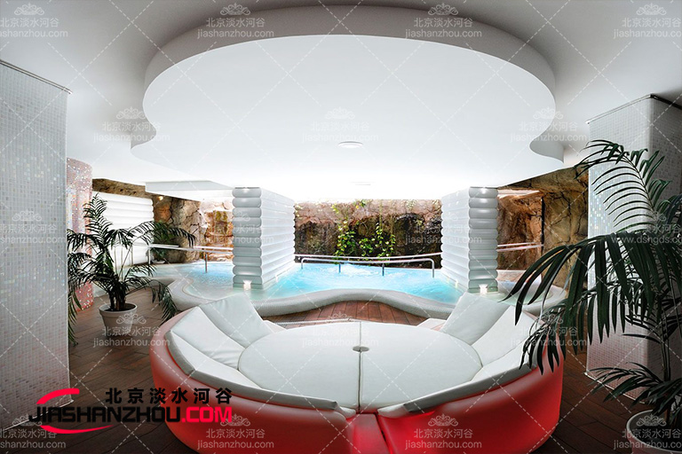 塑石假山使武漢華美達(dá)光谷大酒店室內(nèi)外空間自然有格調(diào)饒有趣味