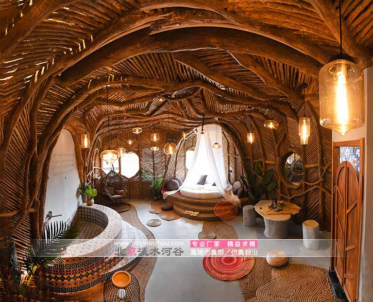 仿真樹屋民宿客棧在鬧市區(qū)就能體驗(yàn)到森林的感覺