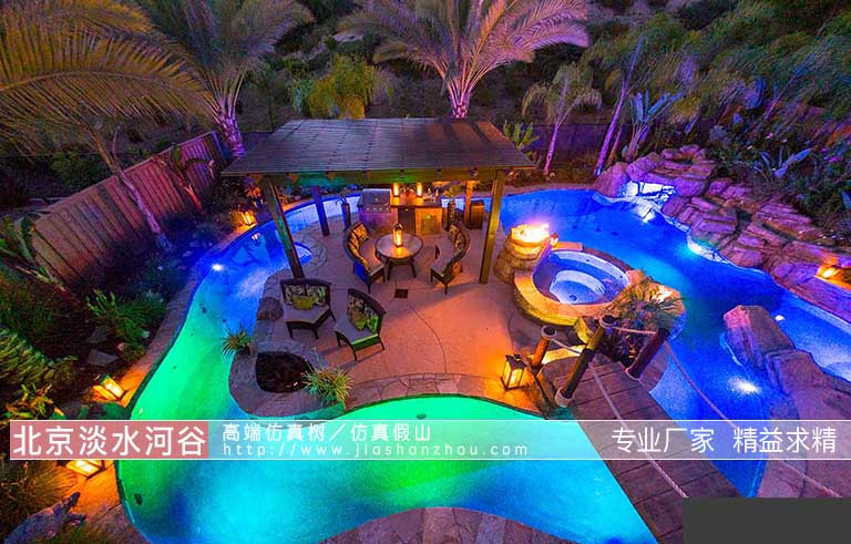 人工假山瀑布景觀26年經(jīng)驗(yàn)各種材料使用全國(guó)施工