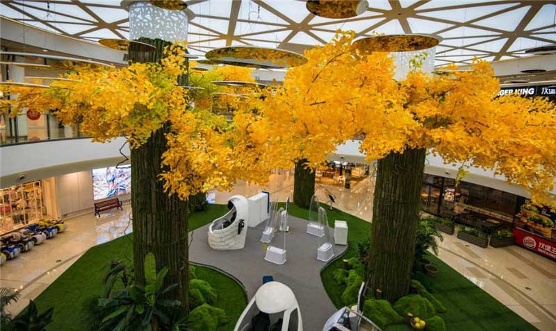 這些植物和仿真樹(shù)搭配可漂亮了