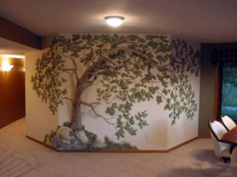 如何在室內(nèi)墻壁上制作仿真樹(shù)浮雕