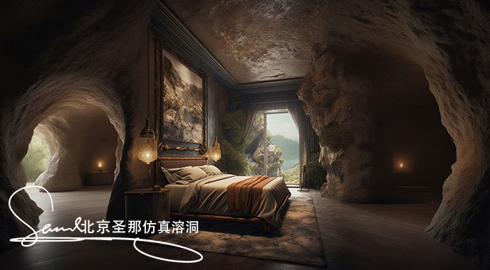 jimeng-2025-06-19-9686-這是一間極具特色的臥室，融合了自然與奇幻元素。采用了一種類似洞穴風格與自然景觀結(jié)....jpeg