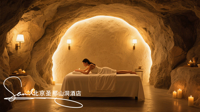 jimeng-2025-06-19-2583-這是一個洞穴風格的按摩理療空間，營造出放松愜意的氛圍：空間結(jié)構(gòu)空間由天然洞穴改造....jpeg