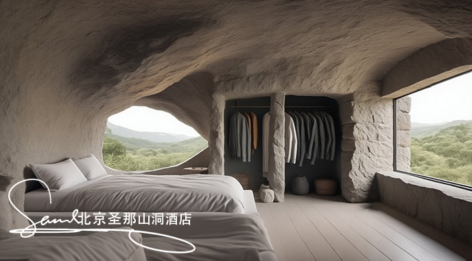 jimeng-2025-06-19-9559-這是一間獨(dú)具特色的洞穴風(fēng)格臥室，設(shè)計(jì)巧妙融合自然與現(xiàn)代元素：空間結(jié)構(gòu)房間由天然洞....jpeg