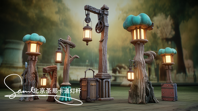 卡通燈桿