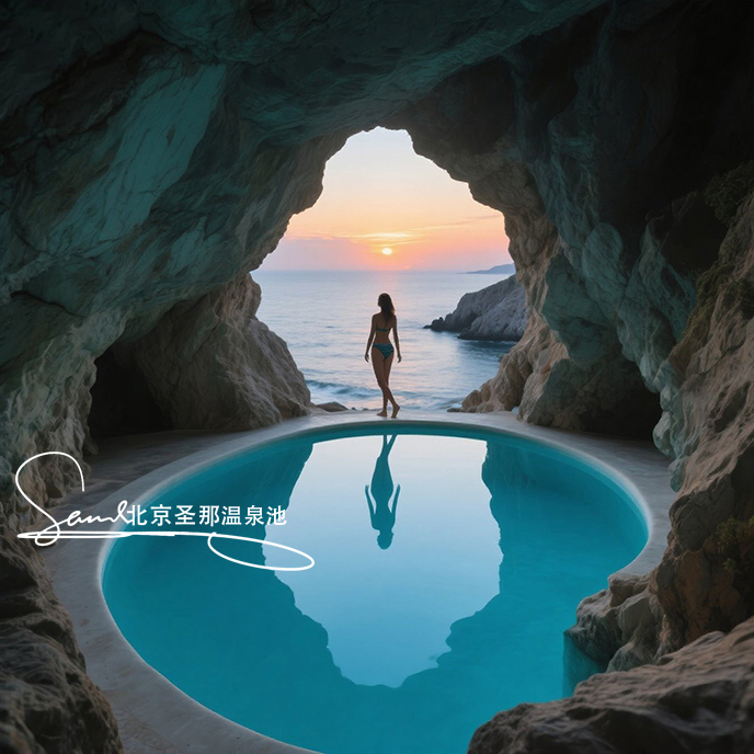 jimeng-2025-06-21-8464-這張圖片展示了一個(gè)極具特色的洞穴泳池景觀。洞穴由巖石構(gòu)成，內(nèi)部是澄澈的藍(lán)色泳池 ....jpeg
