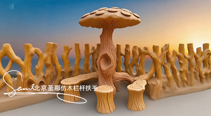 jimeng-2025-06-25-1177-正在施工制作的旅游區(qū)樓梯室外安全圍欄設(shè)計(jì)制作過程，美工正在施工制作，先用鋼筋焊接....jpeg