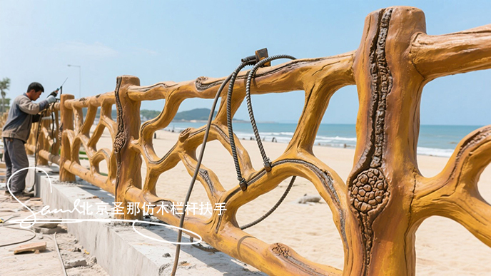 jimeng-2025-06-25-1665-正在施工制作的安全圍欄設(shè)計制作過程，美工正在施工制作，先用鋼筋焊接出骨架，然后用....jpeg