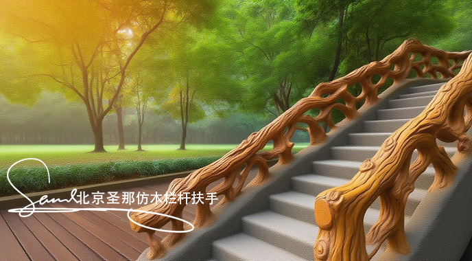 jimeng-2025-06-25-2424-正在施工制作的旅游區(qū)樓梯室外安全圍欄設(shè)計(jì)制作過(guò)程，美工正在施工制作，先用鋼筋焊接....jpeg