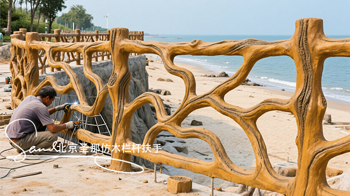 jimeng-2025-06-25-8661-正在施工制作的安全圍欄設(shè)計(jì)，線條流暢自然，給人柔和靈動(dòng)之感。為空間增添活潑與藝術(shù)....jpeg