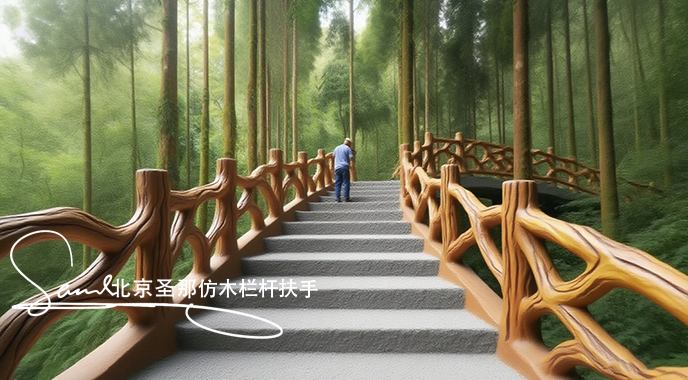 jimeng-2025-06-25-5085-正在施工制作的旅游區(qū)樓梯室外安全圍欄設(shè)計(jì)制作過(guò)程，美工正在施工制作，先用鋼筋焊接....jpeg