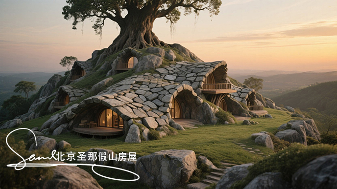 假山房屋